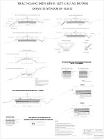 Hình vẽ kỹ thuật trắc ngang điển hình- Kết cấu áo đường trong bản vẽ thi công đường
