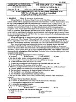 Đề thi cuối học kì môn Anh Văn NNA104  Trường Đại học Quốc gia TP. HCM (Mã đề 995) Đề thi cuối học kì môn Anh Văn NNA104  Trường Đại học Quốc gia TP. HCM (Mã đề 995)