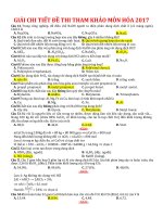 Giải chi tiết đề tham khảo hóa 2017