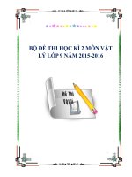 Bộ đề thi học kì 2 môn vật lý lớp 9 năm 2015 2016 