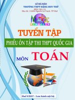 Đề trắc nghiệm thi thpt quốc gia môn Toán