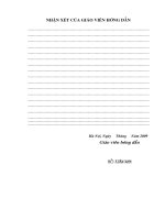 nhan xet cua giao vien huong dan 