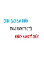 Chính sách sản phẩm trong marketing tới khách hàng tổ chức