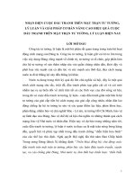 TIỂU LUẬN   NHẬN DIỆN CUỘC đấu TRANH TRÊN mặt TRẬN tư TƯỞNG lý LUẬN và GIẢI PHÁP NÂNG CAO HIỆU QUẢ CUỘC đấu TRANH TRÊN mặt TRẬN tư TƯỞNG lý LUẬN