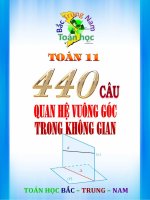 Câu hỏi về quan hệ vuông góc môn toán trong thi thpt quốc gia
