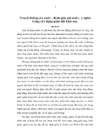 TÀI LIỆU THAM KHẢO   TRUYỀN THỐNG yêu nước, ĐÁNH GIẶC GIỮ nước, ý NGHĨA TRONG xây DỰNG QUÂN đội HIỆN NAY