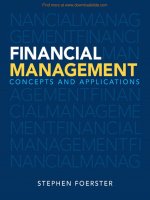 Ebook Financial management  Concepts and applications Part 1