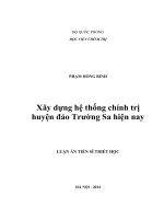 Xây Dựng Hệ Thống Chính Trị Huyện Đảo Trường Sa Hiện Nay