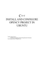 C++ install and configure opencv project in ubuntu C++ install and configure opencv project in ubuntu