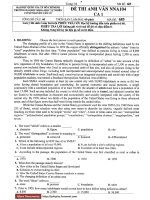 Đề thi cuối học kì môn Anh Văn NNA104  Trường Đại học Quốc gia TP. HCM (Mã đề 685) Đề thi cuối học kì môn Anh Văn NNA104  Trường Đại học Quốc gia TP. HCM (Mã đề 685)