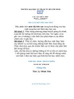 phân tích mức độ tích cực trong hoạt động của học sinh trong hai mô hình dạy học