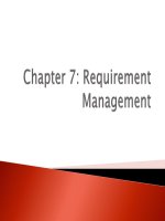 Lecture Requirement engineering  Chapter 7 Requirement management