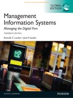 Ebook Management information systems  Managing the digital firm (13th edition) Part 1