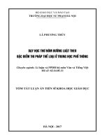Dạy học thơ Nôm Đường luật theo đặc điểm thi pháp thể loại ở trung học phổ thông (tt)