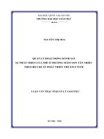 Quản lý hoạt động đánh giá sự phát triển của trẻ ở trường mầm non tân triều theo bộ chuẩn phát triển trẻ em 5 tuổi 