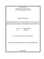 Phát triển đội ngũ giảng viên trường cao đẳng cộng đồng hà nội trong bối cảnh đổi mới giáo dục hiện nay 