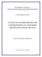 Các yếu tố tác động đến mức độ cạnh tranh giữa các ngân hàng thương mại cổ phần việt nam 