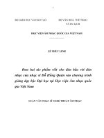 Đưa hai tác phẩm viết cho đàn bầu với dàn nhạc của nhạc sĩ đỗ hồng quân vào chương trình giảng dạy bậc đại học tại học viện âm nhạc quốc gia việt nam 