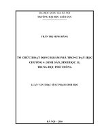 Thiết kế hoạt động trải nghiệm sáng tạo trong dạy học văn xuôi hiện thực (ngữ văn 11, tập một) 