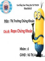 Bài thuyết trình môn Thị trường chứng khoán Repo chứng khoán