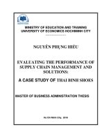 Evaluatinh the performance of supply chain management and solution a case study of thái binh shoes 