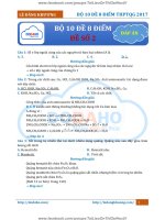 DAP AN DE SO 2-BO 10 DE 8 DIEM THAY LE DANG KHUONG