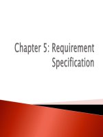 Lecture Requirement engineering  Chapter 5 Requirement specification