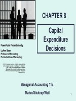 Managerial accounting and introduction to concepts methods and user 11e by maher chapter 08 