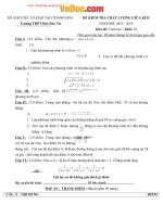Đề thi giữa học kì 2 môn Toán lớp 10 trường THPT Đào Duy Từ, Thanh Hóa năm học 2014  2015 