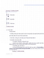 Bài giảng Chương 2  Chứng khoán