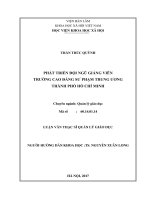 Phát triển đội ngũ giảng viên trường cao đẳng sư phạm trung ương thành phố hồ chí minh 