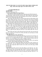 MỘT số TRÒ CHƠI  và CÁCH tổ CHỨC HOẠT ĐỘNG NHÓM GIÚP học  SINH TIỂU học học tốt môn TIẾNG ANH