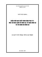 Giảm thời hạn chấp hành hình phạt tù – một số khía cạnh về hình sự, tố tụng hình sự và thi hành án hình sự 
