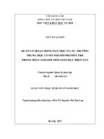 Quản lý hoạt động dạy học ở các trường trung học cơ sở thành phố bến tre trong bối cảnh đổi mới giáo dục hiện nay 