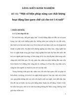 Một số biện pháp nâng cao chất lượng hoạt động làm quen chữ cái cho trẻ 5 6 tuổi”