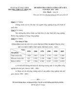 Đề thi giữa học kì 2 môn Địa lý lớp 10 trường THPT Lý Thái Tổ, Bắc Ninh năm 2015  2016 