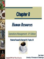 Operation management 6e by russel and taylor ch08 