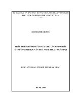 Phát triển mở rộng âm vực cho các giọng hát ở trường đại học văn hoá nghệ thuật quân đội 