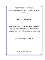 Nâng cao chất lượng dịch vụ tín dụng đối với doanh nghiệp vừa và nhỏ tại ngân hàng TMCP công thương việt nam 