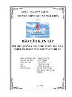 BÀI làm báo cáo KIẾN tập về quản lý nhà nước về đất đai ở xã Nghi Lâm