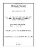 Thực hiện chính sách phát triển viên chức từ thực tiễn viện hàn lâm khoa học và công nghệ việt nam tt 