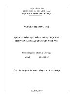 Quản lý đào tạo trình độ đại học tại học viện âm nhạc quốc gia việt nam tt