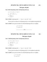 Đề thi giữa học kì 2 môn Toán lớp 10 (nâng cao) trường THPT Phan Văn Trị, Cần Thơ năm học 2015  2016 