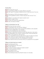 Vacation dialogue sample