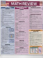 BarCharts quickstudy math review 