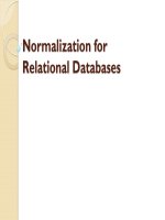 Lecture Database management systems  Chapter 7 Normalization for relational databases