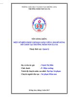 SKKN Một số biện pháp chỉ đạo giáo viên làm đồ dùng đồ chơi tự tạo ở trường mầm non Ea Na