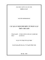 Các quan niệm phổ biến về pháp luật trên thế giới (Tóm tắt, trích đoạn)