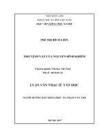 Thơ vịnh vật của nguyễn bỉnh khiêm