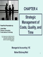 Managerial accounting and introduction to concepts methods and user 11e by maher chapter 04 